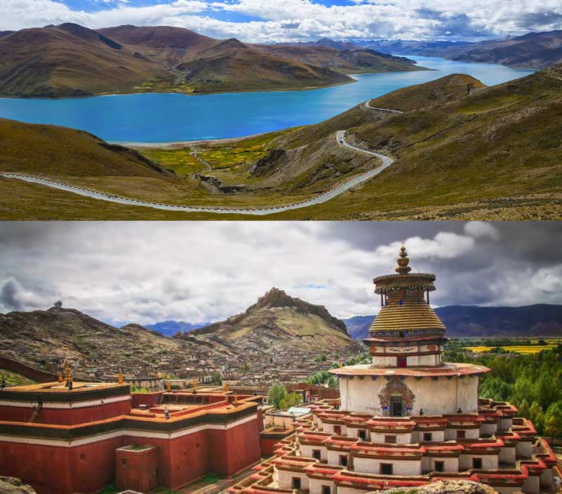 Yamdrok Lake and Gyangtse